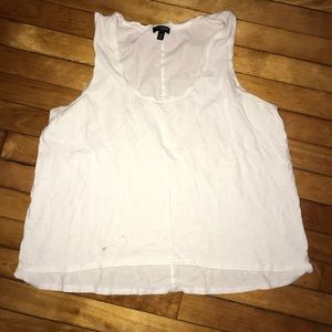 white cropped tank